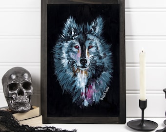Wolf Spirit Animal Art Print: Totem Artwork (5x7)