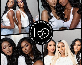 AI Beauty Stock Photos: Afroamerikanische Modelle, Haare & Make-up (Digitaler Download)