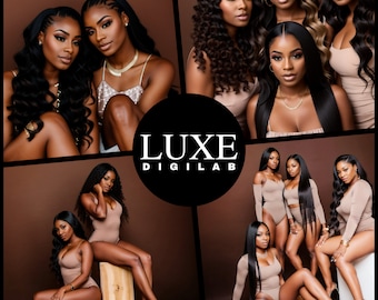 AI Beauty Stock Photos: Afroamerikanische Modelle, Haare & Make-up (Digitaler Download)