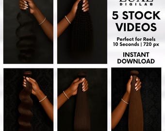 Hair Extensions Stock Video: Beauty Reels (Digital Download, 5x10 sec.)