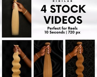 Hair Extensions Stock Video: AI-Generated Hair Reels (Digital Download)