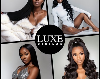 African American Model Stock Photos: Hair, Beauty, Cosmetics (Digital Download)