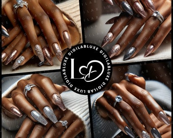 Nail Salon Stock Photos: Glam AI Images for Instagram (Digital Download)