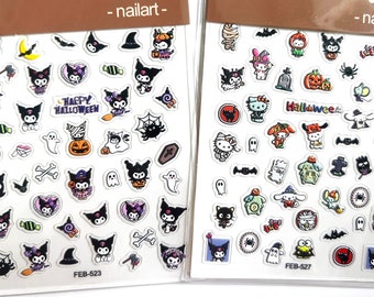 5D nail stickers, embossed, anime nail stickers