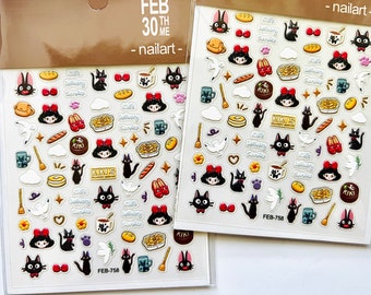 5D nail stickers, embossed, anime nail stickers, cute nail stickers