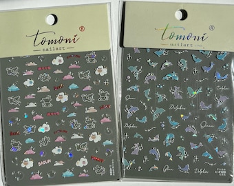 5D animal stickers, cute bubble stickers, cute stickers, nail decals