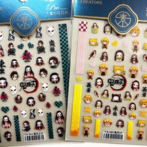 nail stickers, embossed, anime nail stickers,cute nails, stickers