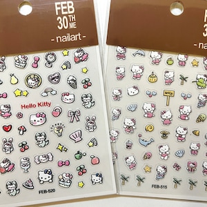 5D nail stickers, embossed, anime nail stickers