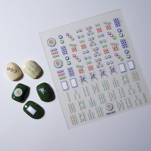 Nail stickers, cute stickers, mahjong stickers, mahjong nails bild 7