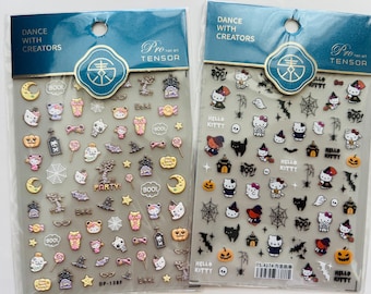 5D nail stickers, embossed, anime nail stickers