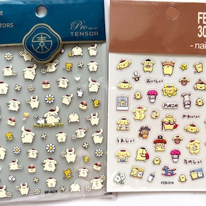 nail stickers, embossed, anime nail stickers