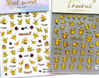 5D nail stickers, embossed, anime nail stickers