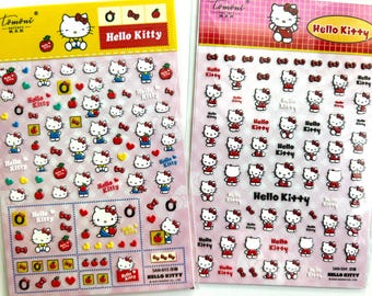 5D nail stickers, embossed, anime nail stickers