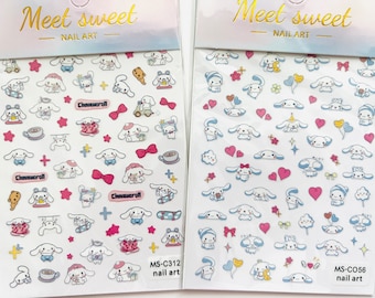 nagelstickers, reliëf, anime-nagelstickers