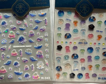 5D nail stickers, cute stickers, stickers, nail decals