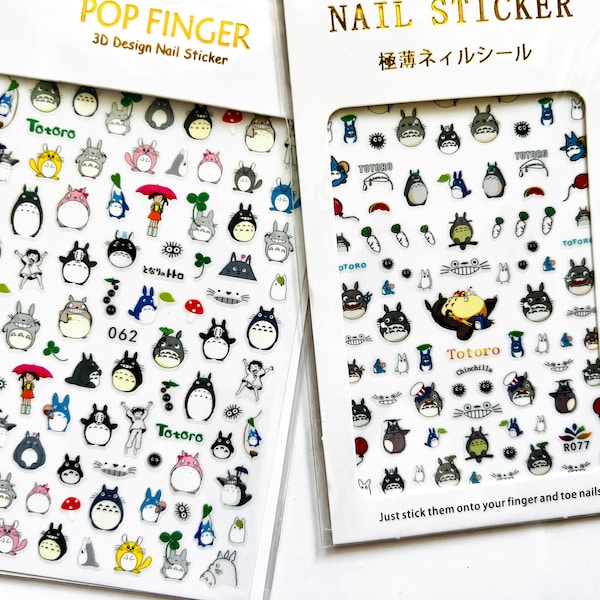 Nail stickers, cute stickers, anime stickers, diy nails, nail art, nail design