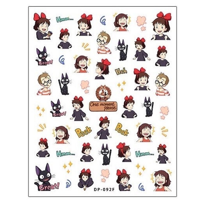 May include: A sheet of stickers featuring characters from the animated film 'My Neighbor Totoro'. The stickers are colorful and feature various characters from the film, including Totoro, the sisters, and other creatures. The stickers are arranged in a grid pattern and are ready to be peeled and applied to any surface.