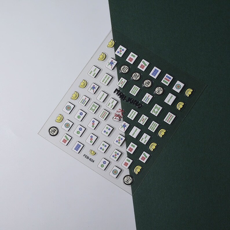 Nail stickers, cute stickers, mahjong stickers, mahjong nails bild 3