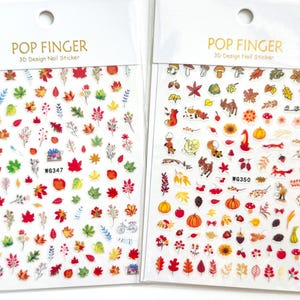 5D nail stickers, embossed, anime nail stickers