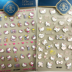 5D nail stickers, embossed, anime nail stickers