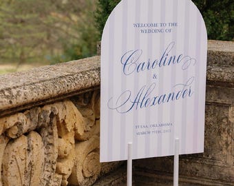 Custom Arched Welcome Sign, Wedding Welcome Sign, Arched Welcome Sign, Wedding Signage, Waterproof Sign, Custom Shaped Sign, Day-Of Sign