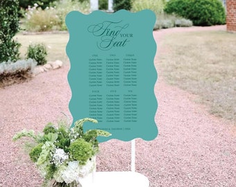 Custom Seating Chart, Wedding Seating Chart, Bespoke Seating Chart, Wedding Signage, Waterproof Sign, Custom Shaped Sign, Custom Day-Of Sign