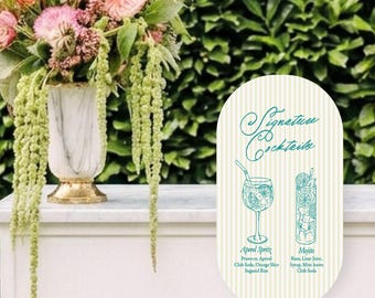 Custom Floating Bar Sign, Signature Cocktails, Wedding Bar Sign, Party Sign, Custom Sign, Bridal Shower Sign, Baby Shower Sign