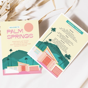 Palm Springs Bachelorette Invitation, Palm Springs Bachelorette, Palm Desert Birthday Invite, Palm Springs Wedding Invite, Palm Tree Invite