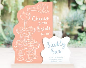 Bridal Shower Bar Sign, Bar Sign, Mimosa Bar, Party Bar Sign, Custom Sign, Baby Shower Bar Sign, Wedding Bar Sign