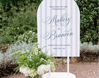 Custom Arched Welcome Sign, Wedding Welcome Sign, Arched Welcome Sign, Wedding Signage, Waterproof Sign, Custom Shaped Sign, Day-Of Sign