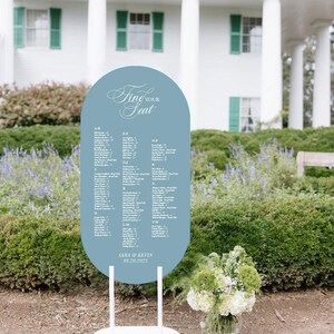 Oval Seating Chart, Wedding Sign, Wedding Welcome Sign, Event Sign ...