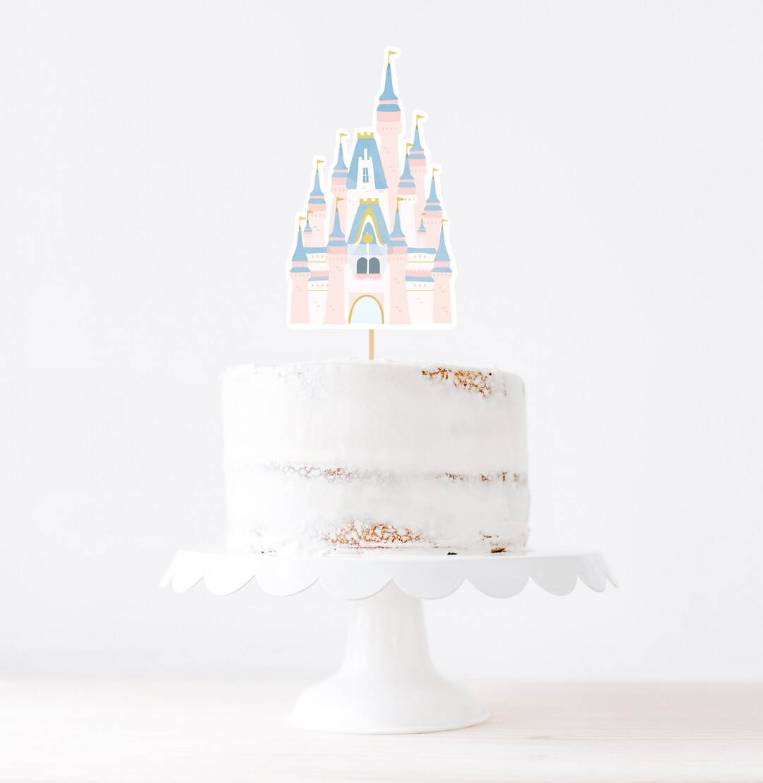 Princess Cake Topper, Princess Birthday Cake Topper, Castle Cake Topper