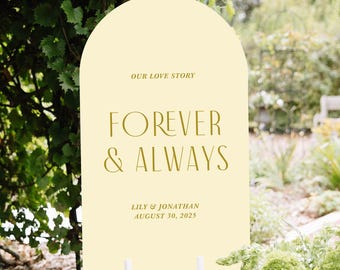 Arched Welcome Sign, Wedding Welcome Sign, Arched Welcome Sign, Wedding Signage, Waterproof Sign, Arched Sign, Day-Of Sign, Shower Sign