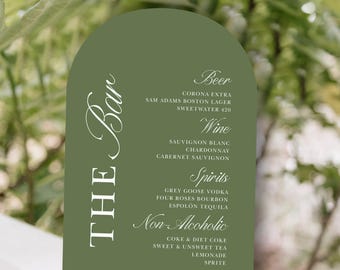 Custom Arched Bar Sign, Arched Bar Sign, Arched Sign, Wedding Bar Sign, Bridal Shower Sign, Baby Shower Sign, Cocktail Sign