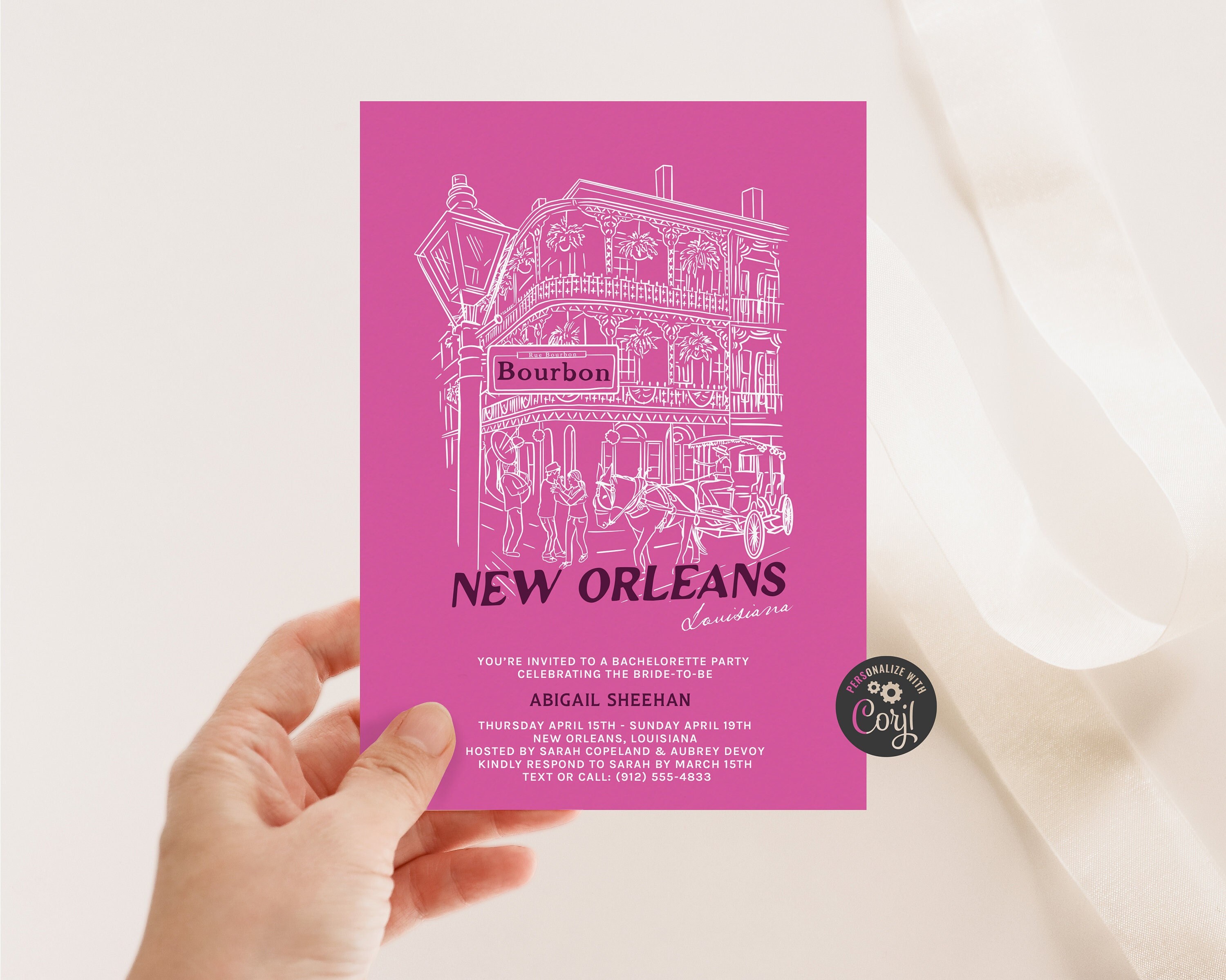 New Orleans Bachelorette Invitation New Orleans Bachelorette - Etsy