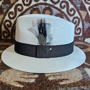 White Lowrider Stingy Brim Fedora | Mastermind Hats | Lowrider Fedora