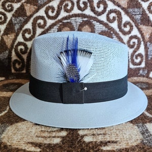 Grey Lowrider Stingy Brim Fedora | Mastermind Hats | Lowrider Fedora