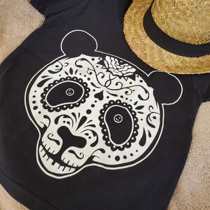 Panda Skull Day of the Dead Tee|Dia De Los Muertos|Skeleton Tees|Skull with Bowtie