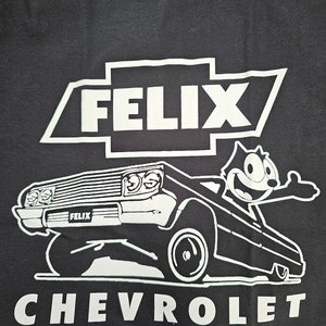 Adult Felix the Cat | Lowrider Wear | Felix the Cat | Felix Chevrolet | Unisex | Womens Vneck | Mens Tshirt |Fathers Day Gift | Gift for Him