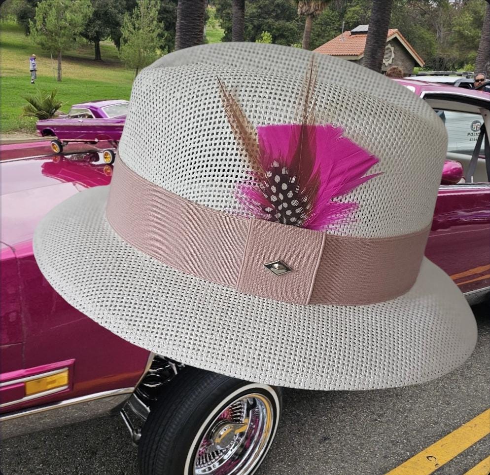 Pink Feather Fedora - Etsy display picture 2