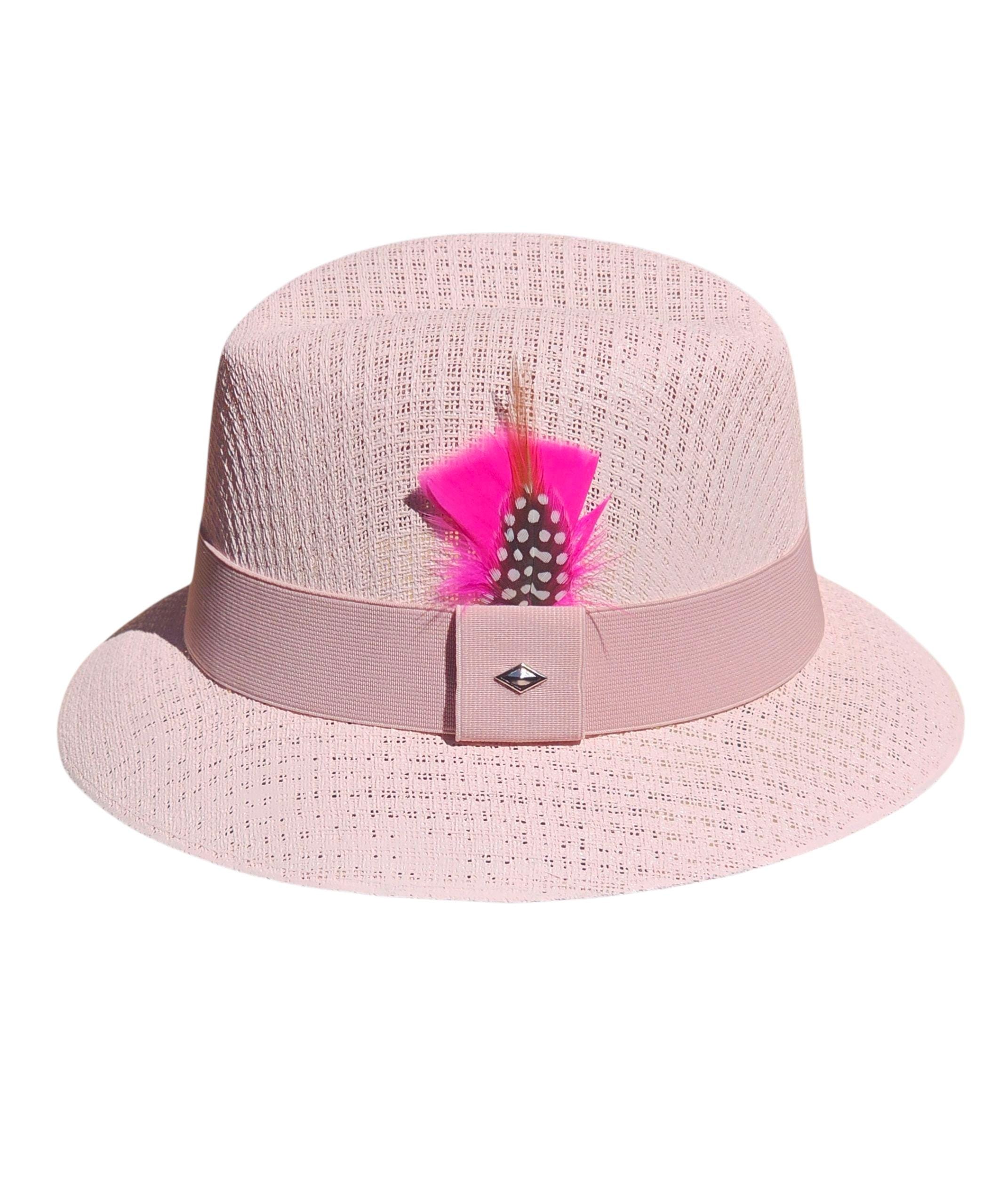7283 Dusty Rose Hatband Summer Hat Accessory Adjustable One Size Tight Bolo Beach Hats for Women Foldable/Packable Floppy Hats with Wide  main image 3