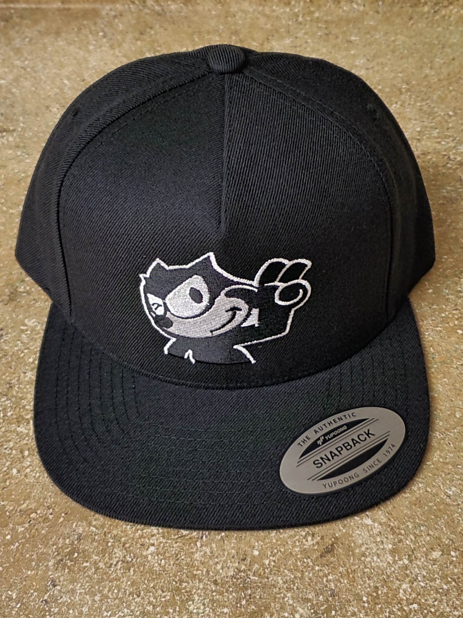 Mens High Quality Embroidered Felix the Cat Snapback | Lowrider Hats | Fathers Day Gift | Gift for Grandpa