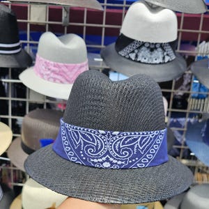 Black OG Lowrider Derby with Bandana | Mastermind Hats | Lowrider Brim | Bandana Hat