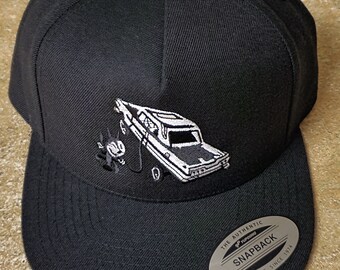 Mens High Quality Embroidered Felix the Cat Car Hoppin&#39; Lowrider Snapback | Lowrider Hats | Fathers Day Gift | Gift for Grandpa