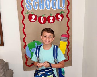 Custom Hand Painted First Day of School Banner - Back to School Door Banner