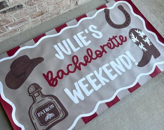 Custom Hand Painted Bachelorette Banner - Rodeo Bachelorette