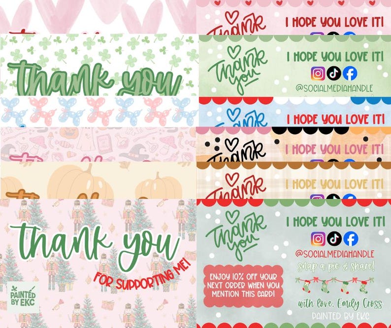 Thank You Card Template | Editable Canva Banner | Instant Download ...