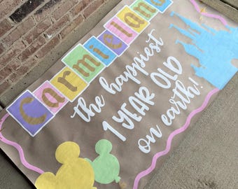 Custom Hand Painted Birthday Banner - | Magical