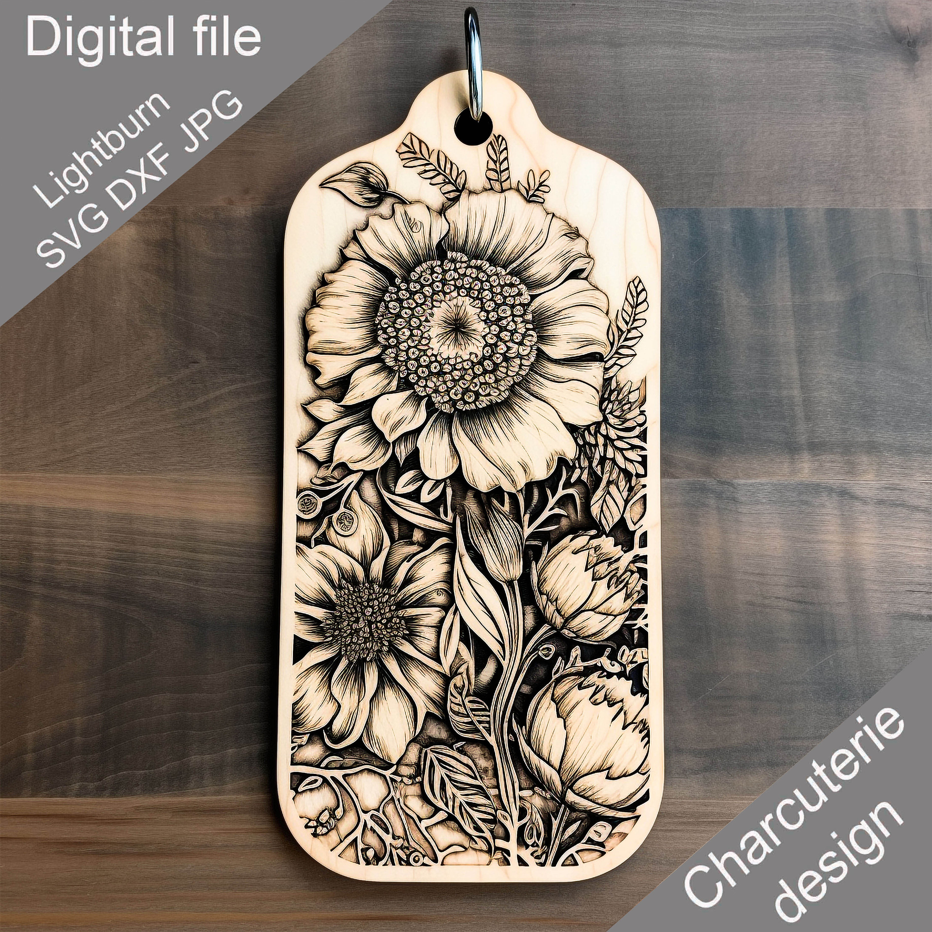 Charcuterie, SVG, Chopping Board, Cutting Board, Kitchen Towel, Laser Engraved Files, Digital, Vector,  Kitchen Decor, Glowforge, Cut File