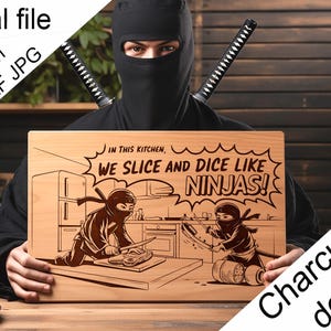 Ninja Charcuterie Board SVG, Funny Kitchen Decor (Digital File)